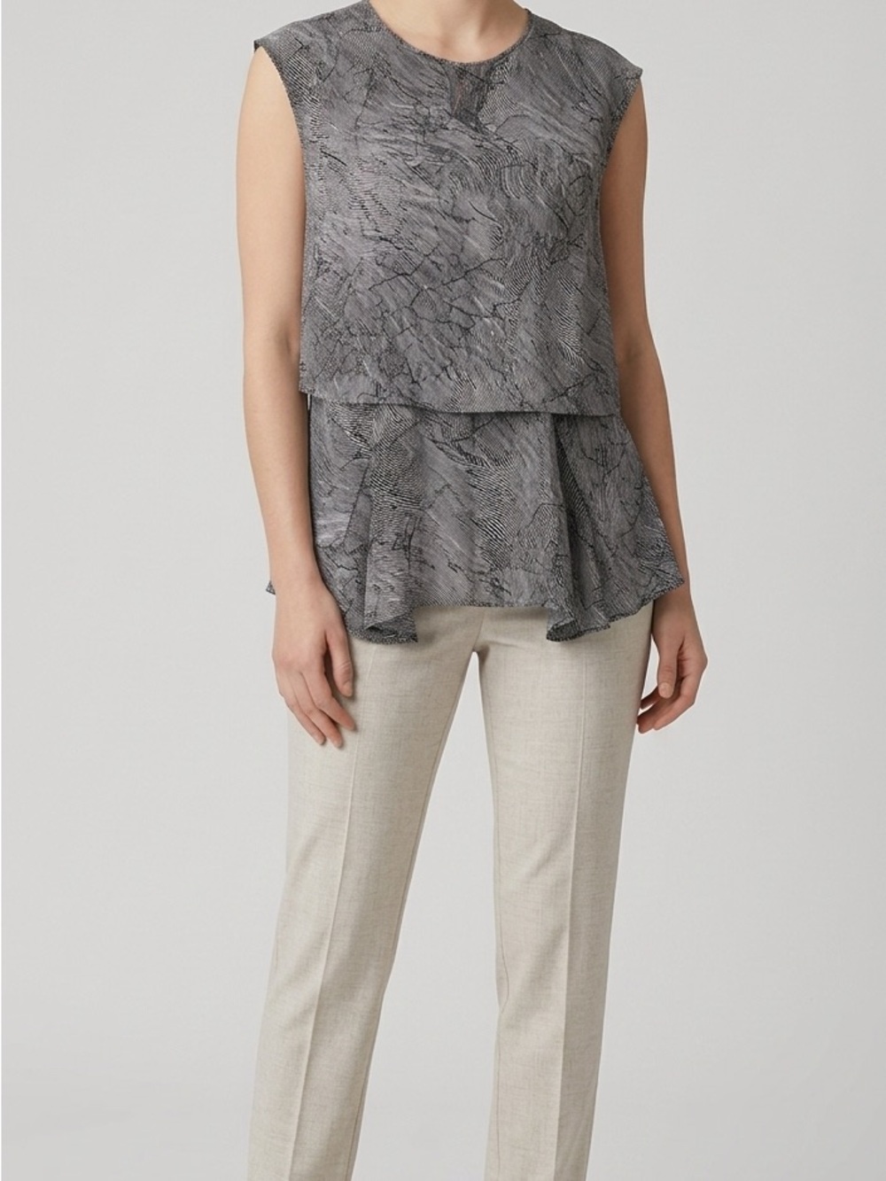 Theory Fingerprint Collection  Sleeveless Blouse Silk 100%